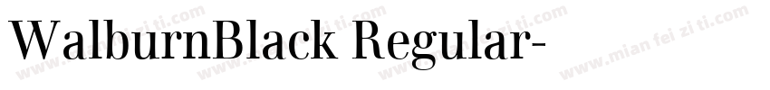 WalburnBlack Regular字体转换